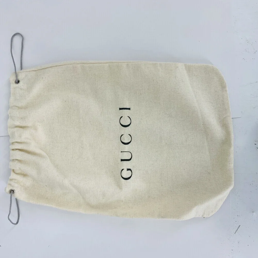 Gucci Canvas Drawstring Dust Bag Dust Cover Off White 12x9